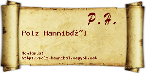 Polz Hannibál névjegykártya